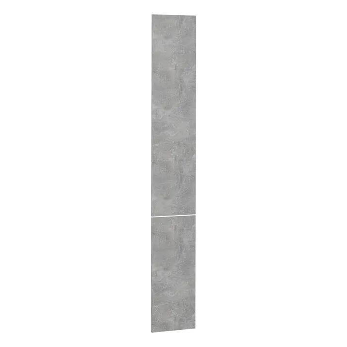 Façade De Cuisine R-line, Béton, 29.6x196cm Façade De Meuble Pour Armoire Coulissante Haute, Vicco