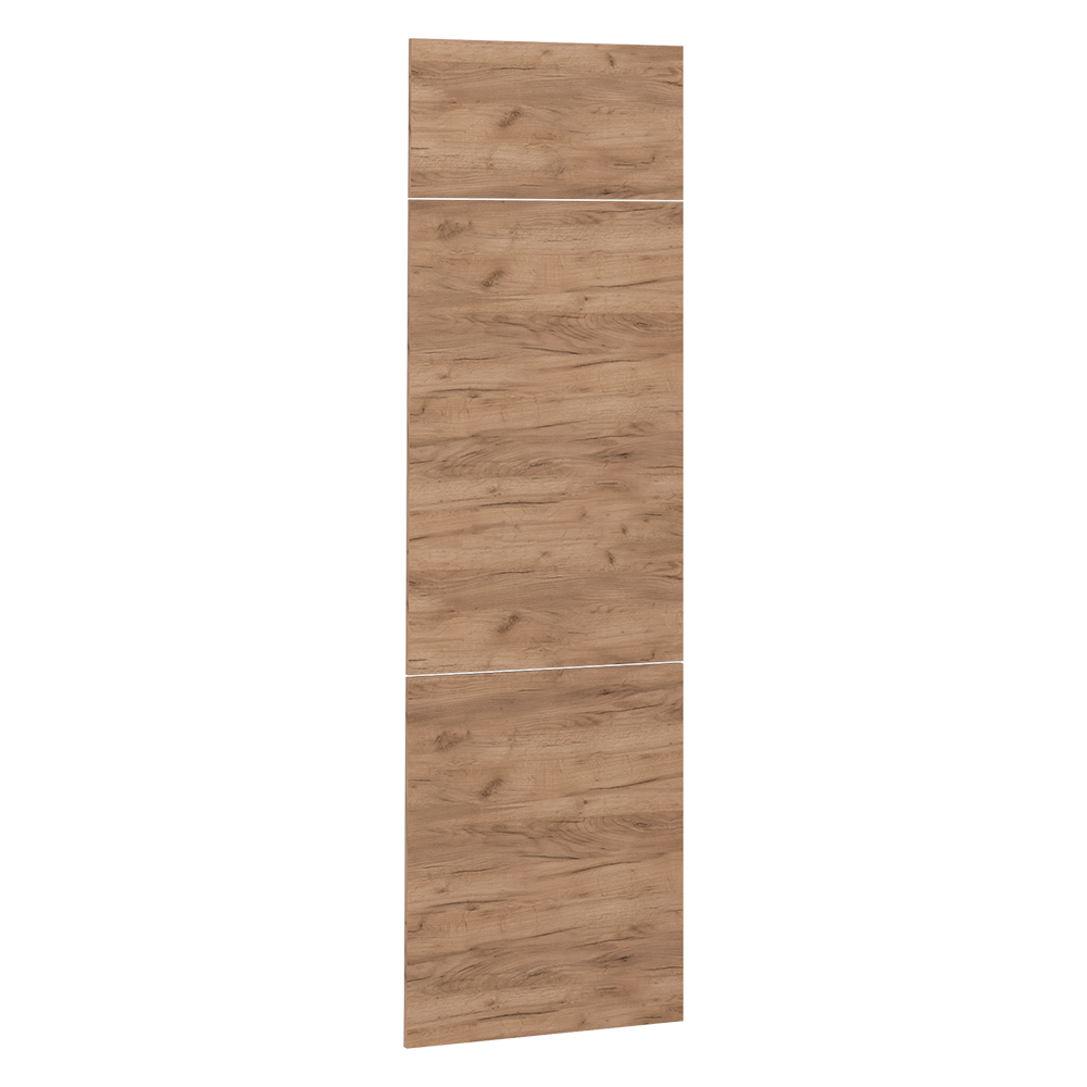 Façade De Cuisine R-line, Chêne De Force Doré, 59.6x196cm Façade De Meuble Pour Meuble D'habillage Réfrigérateur, Vicco