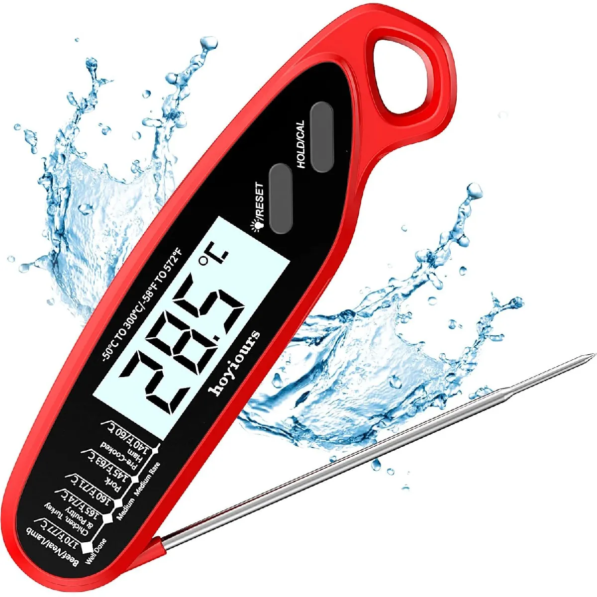 Thermometre Viande À Lecture Instantanée Avec Écran Lcd Pour Viande,patisserie, Barbecue