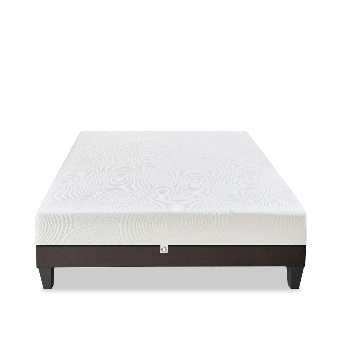 Ensemble Matelas Mémoire De Forme Héra Avec Sommier - Blanc - 160x200