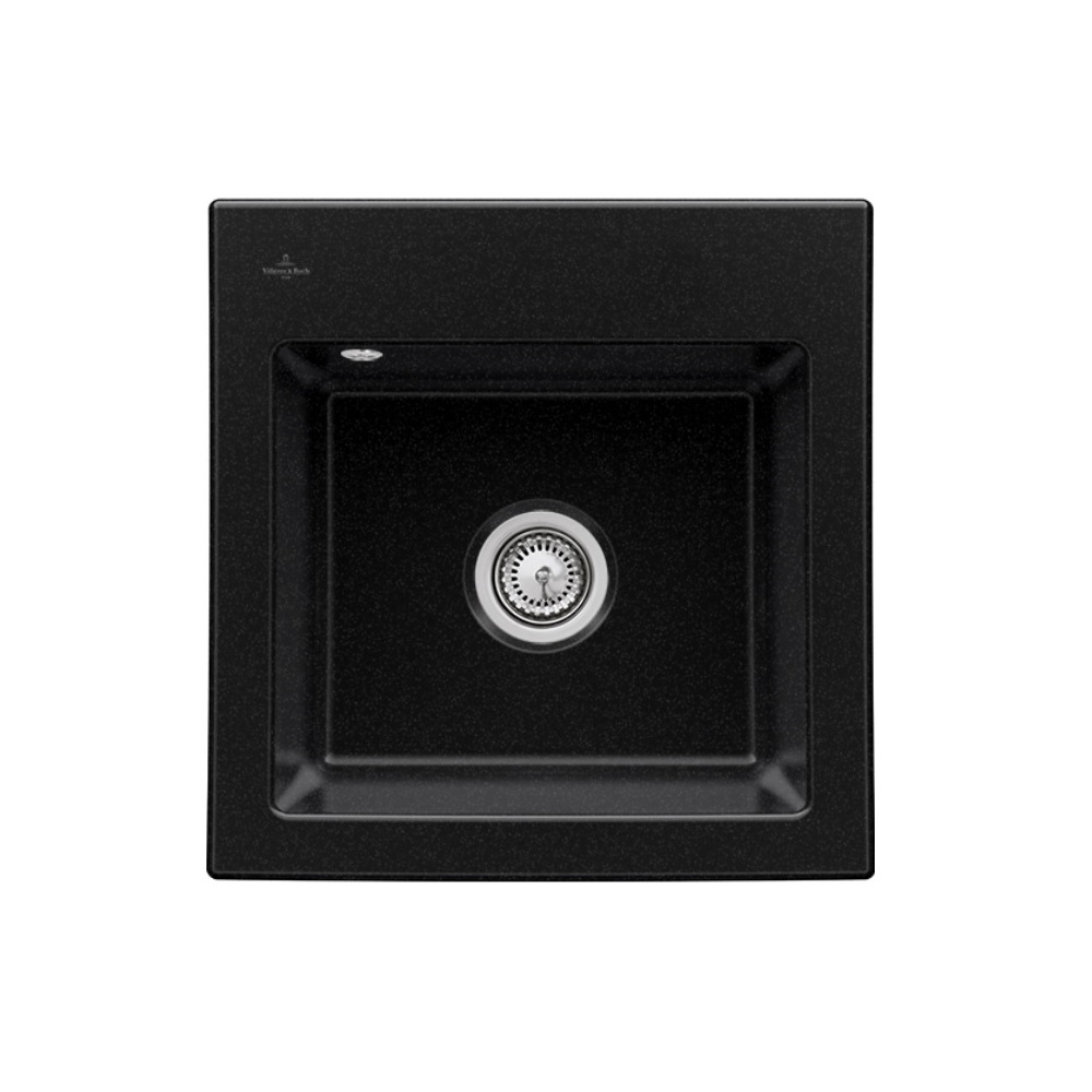 Evier VILLEROY ET BOCH Subway 50 S 52,5 x 51 cm sans egouttoir Chromite CeramicPlus