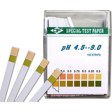 Bandelettes De Test De Ph 100 Pièces, Papier De Test Tournesol, Plage De Mesure 4,5-9, Papier Indicateur Universel, Test D'Acidité Pour Aquariums, Eau Potable