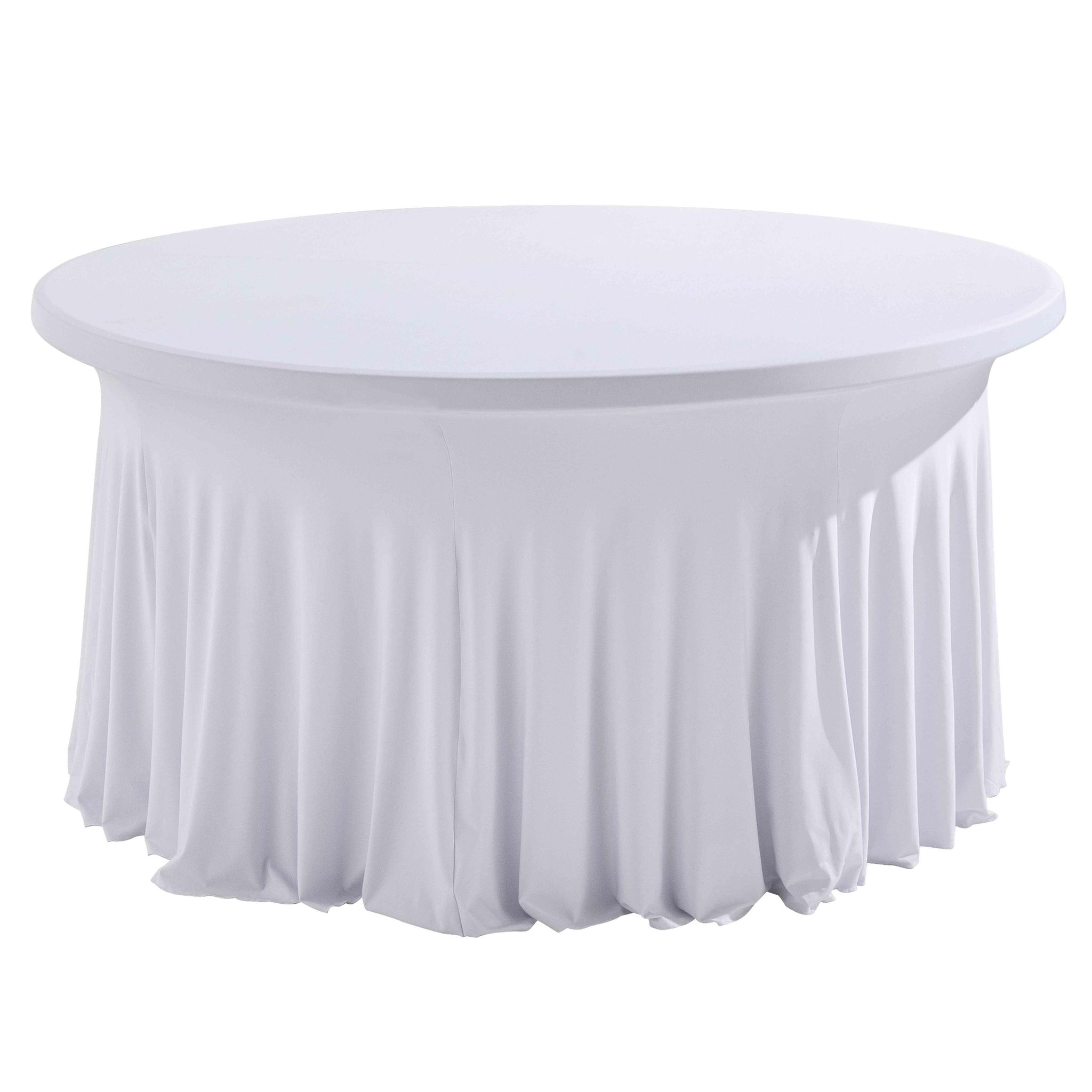 Housse Élastique Drapée Pour Table Ronde Diam.180cm