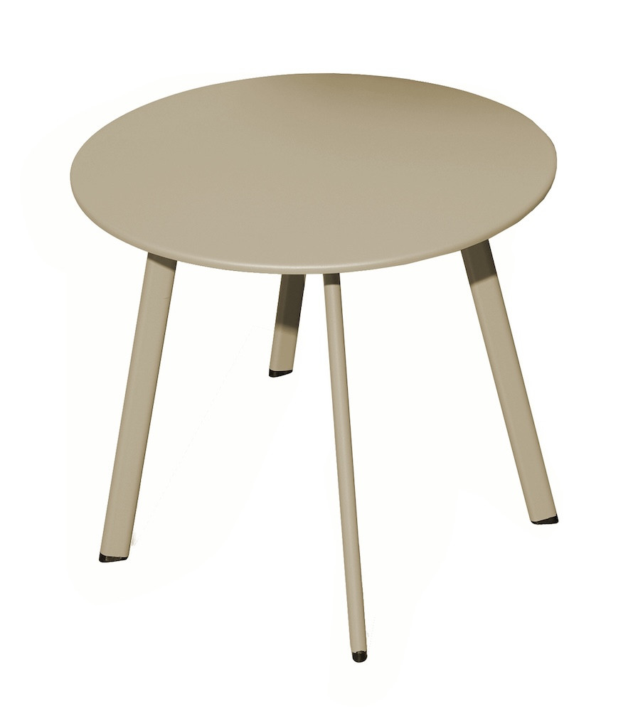 PROLOISIRS Table basse - MASSAÏ - Acier époxy - D.60 cm - Sand