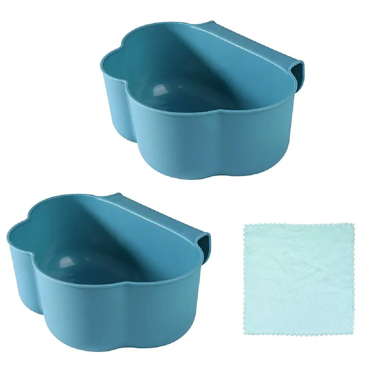 Poubelles à suspendre pour porte d'armoire de cuisine bleu
