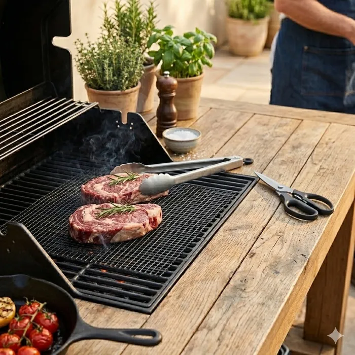 Grille de cuisson découplable pour barbecue