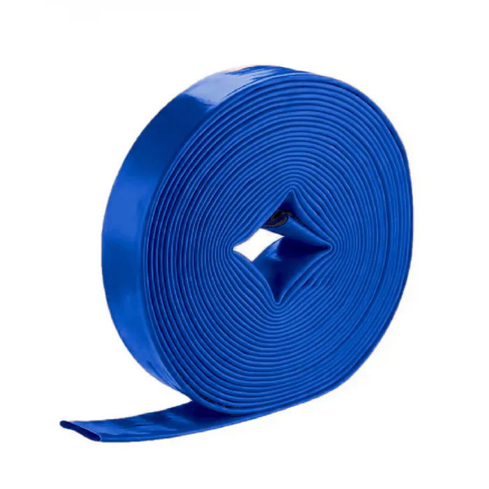 Tuyau de refoulement, d'arrosage plat en PVC - Bleu - 10 m x 32 mm - Linxor