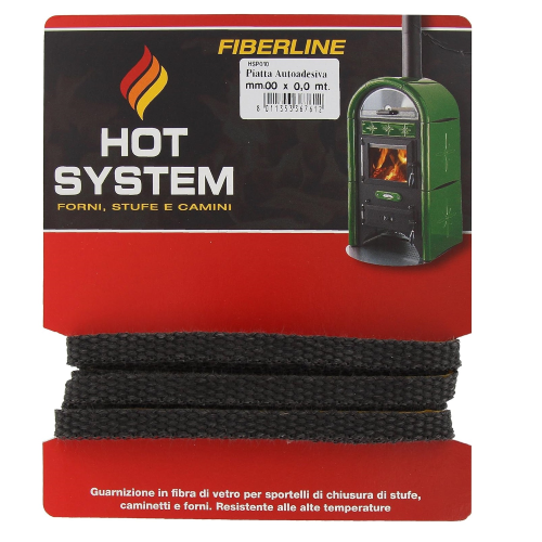 Joint Plat Autocollant En Fibre De Verre 10 Mm Pour Portes De Poele, Chemine'e Et Four, Longueur 2,5 M