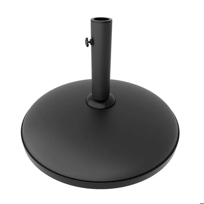 Terra - Socle pour Parasol de Jardin Rond Diamètre 45 cm 15 Kg en Ciment Noir