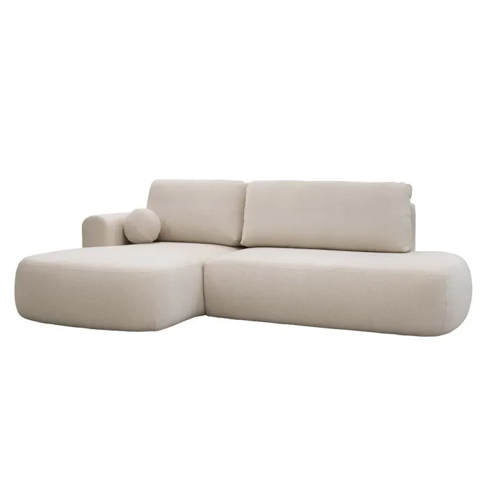 Tylan - Canapé D'angle Convertible Avec Coffre Effet Peau De Mouton - Angle Gauche