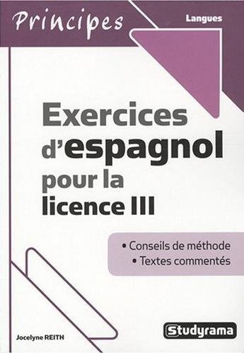 Exercices d'espagnol pour la licence III
