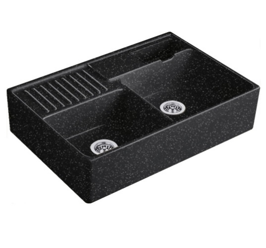 Evier cuisine VILLEROY ET BOCH Tradition Chromite CeramicPlus avec vidage manuel