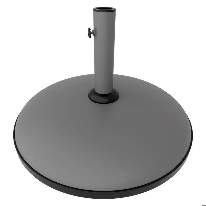 Radika - Base pour parasol de jardin ronde diamètre 51 cm 25 kg en ciment gris