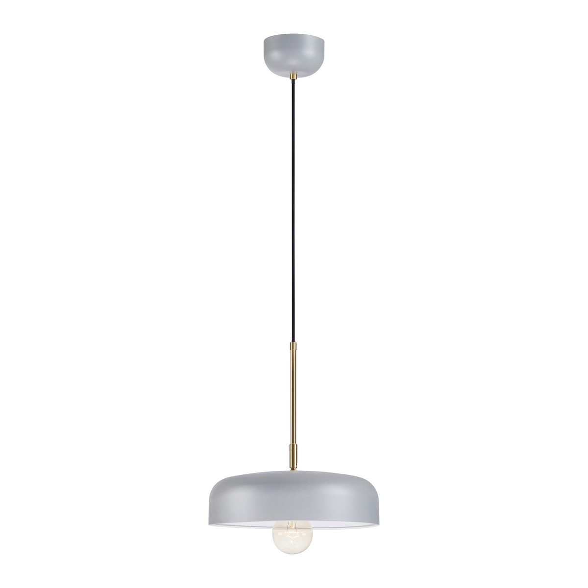 Markslojd Caen Dome Plafonnier 1 Gris Clair, Laiton