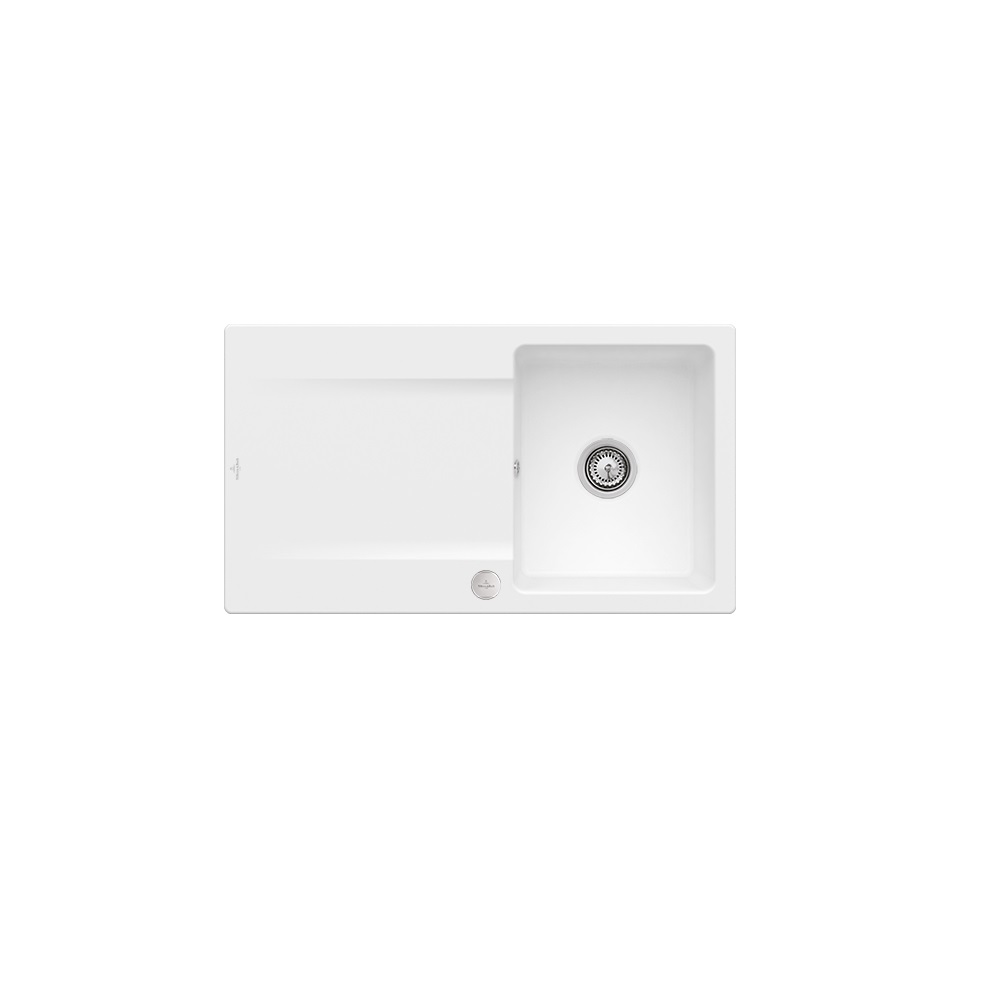 Evier 1 bac VILLEROY ET BOCH Siluet 50 Stone White CeramicPlus
