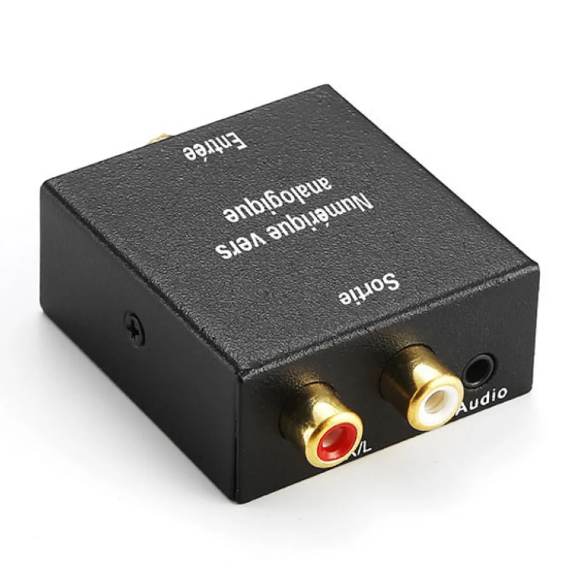 Kit De Conversion Audio Numérique En Analogique 2 Rca, 1 Entrée Jack/optique, 1 Entrée Coaxiale, Câbles Fournis