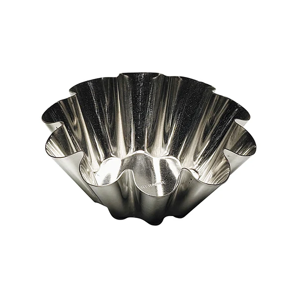 Moule pour brioche à fond plat avec 10 côtés