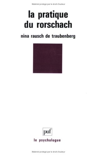 La pratique du Rorschach