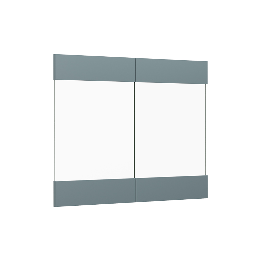 Façade De Cuisine R-line, Bleu-gris, 79.2x59cm Façade De Meuble Pour Meuble Mural Vitré, Vicco
