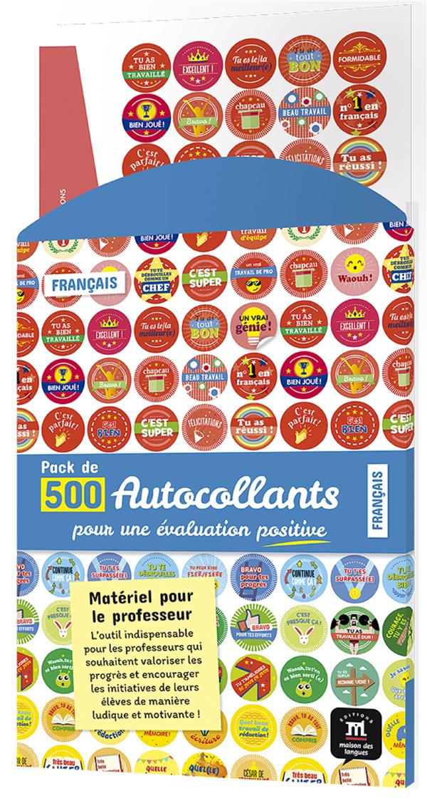 Pack de 500 autocollants pour l'évaluation en français