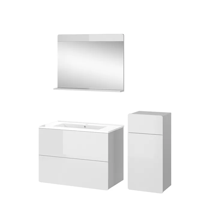 Vicco Meubles bain Blanc 4 pièces