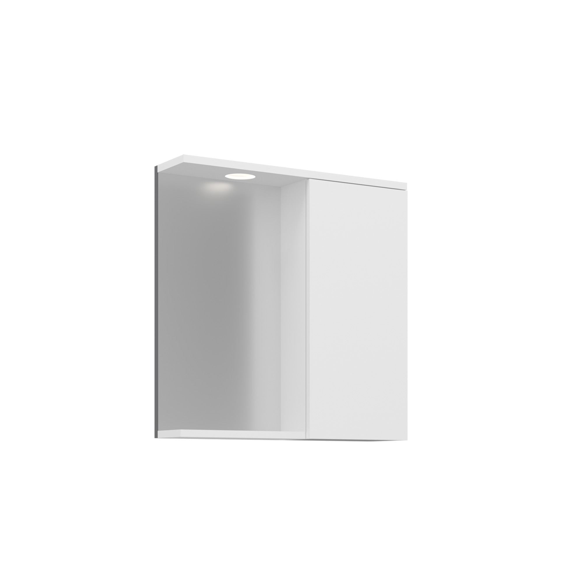 Meuble Salle De Bain Avec Miroir "purus 65" - 63 X 18 X 68 Cm - White