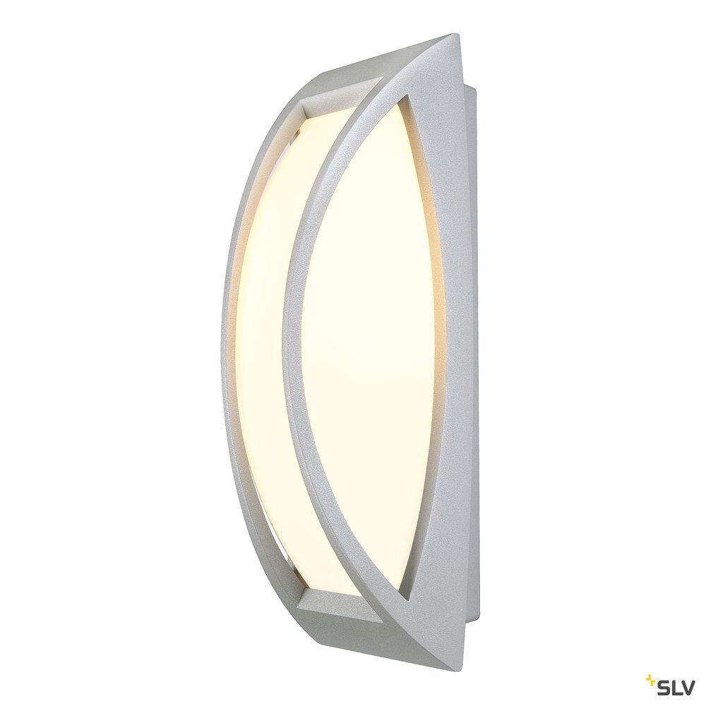 Meridian 2 Applique, Gris Argent, E27 Éco. Énergie, Max. 25w, Ip54