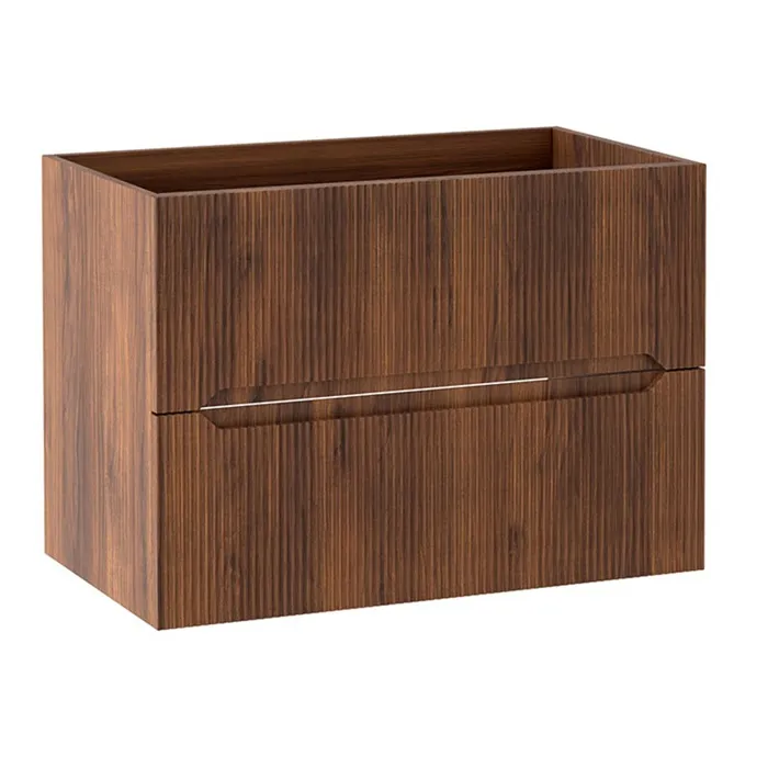 Meuble sous vasque suspendu NOVO effet noyer Warmia 80 cm