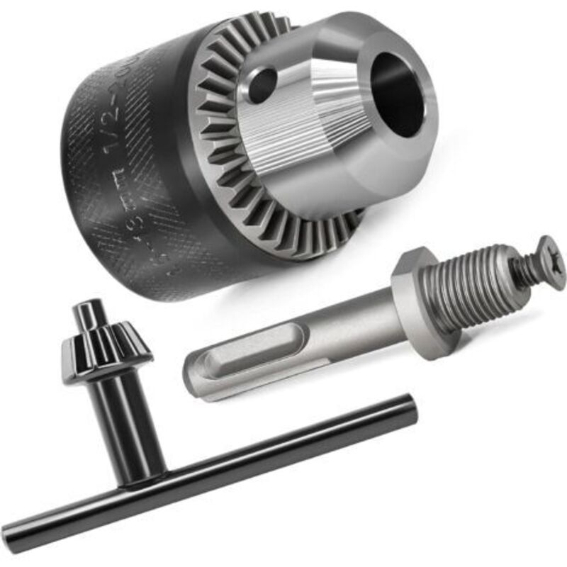 Adaptateur Sds-plus Mandrin Perceuse 1,5-13 Mm 1/2-20 Unf Avec Et Clé De Serrage