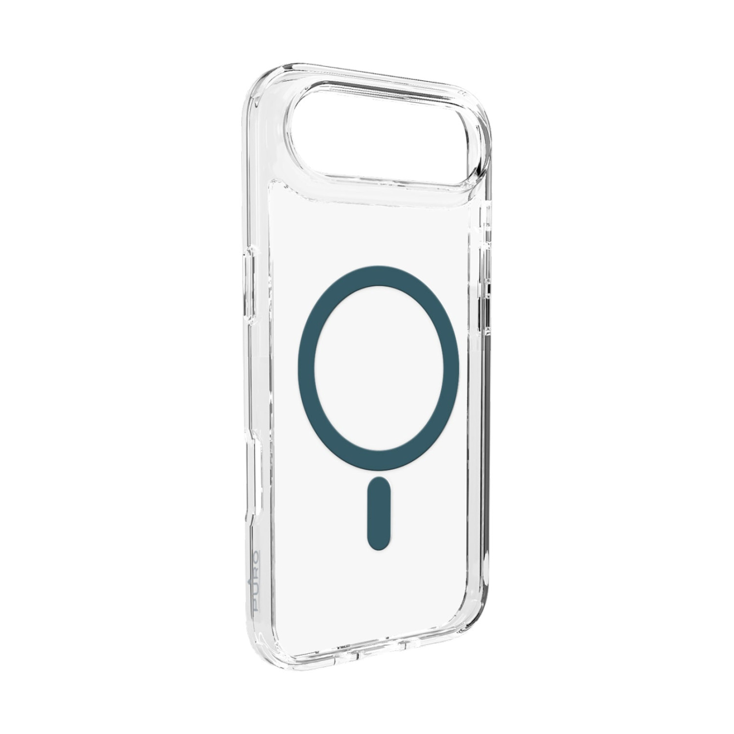 Coque Arrière Magsafe Pour Iphone 17 Air En Tpu Et Pc Lite - Anneau Turquoise Transparent