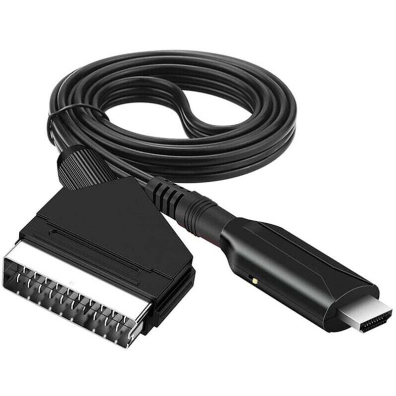 Convertisseur Péritel Vers Hdmi 1080p - Résolution 720p/1080p - Connecteurs Plaqués Or - Plug And Play Pour Appareils Anciens