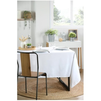 Nappe En Polyester Essentiel 145 X 240 Cm Blanc
