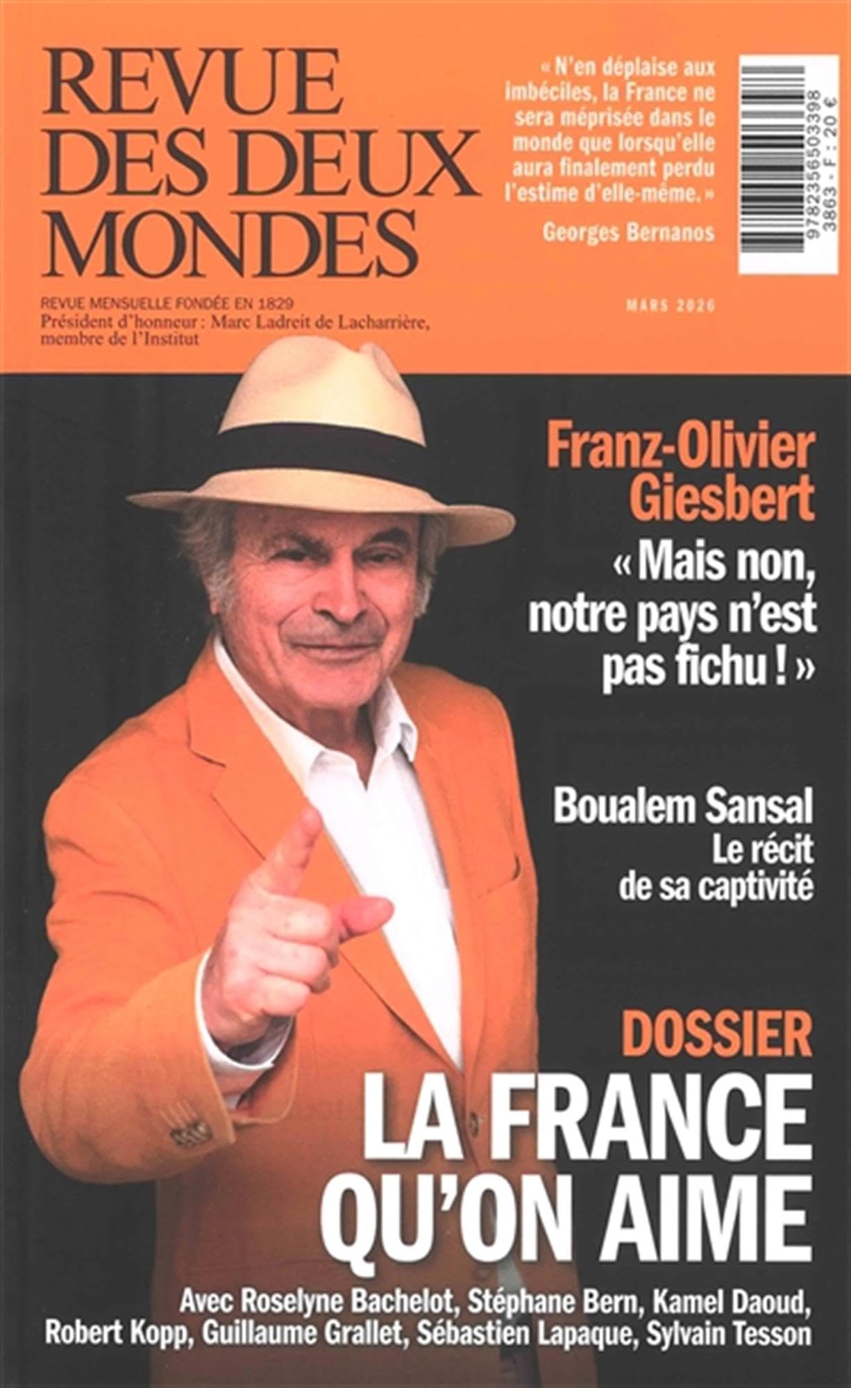 Revue des deux mondes: Mars 2026: Aimer la France