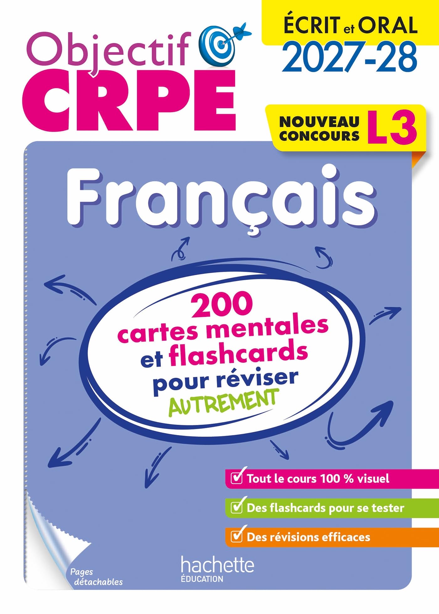 Français: 200 cartes mentales et flashcards pour réviser autrement, nouveau concours L3: écrit et oral 2027-2028