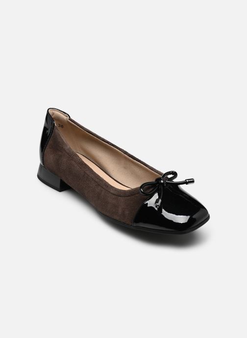 CAPRICE Ballerine, marron, en Mélange de matériaux de cuir et synthétique avec Talon trapézoïde, P.38