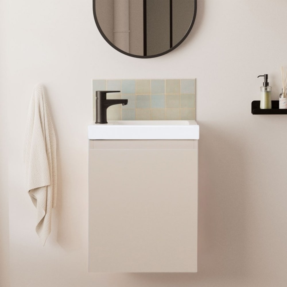 Meuble lave-mains LISA + robinet noir