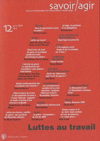Savoir/agir n.12: luttes au travail