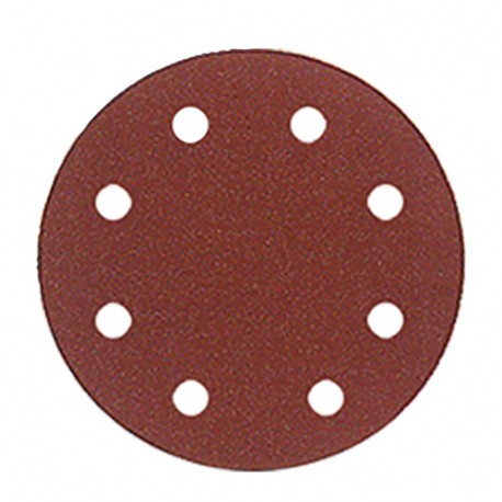 8 Disques Auto-agrippant Corindon Semi-vrac - D. 125 Mm Gr. 80 - 8 Trous Pour Bois Et Métaux Leman 12508.82