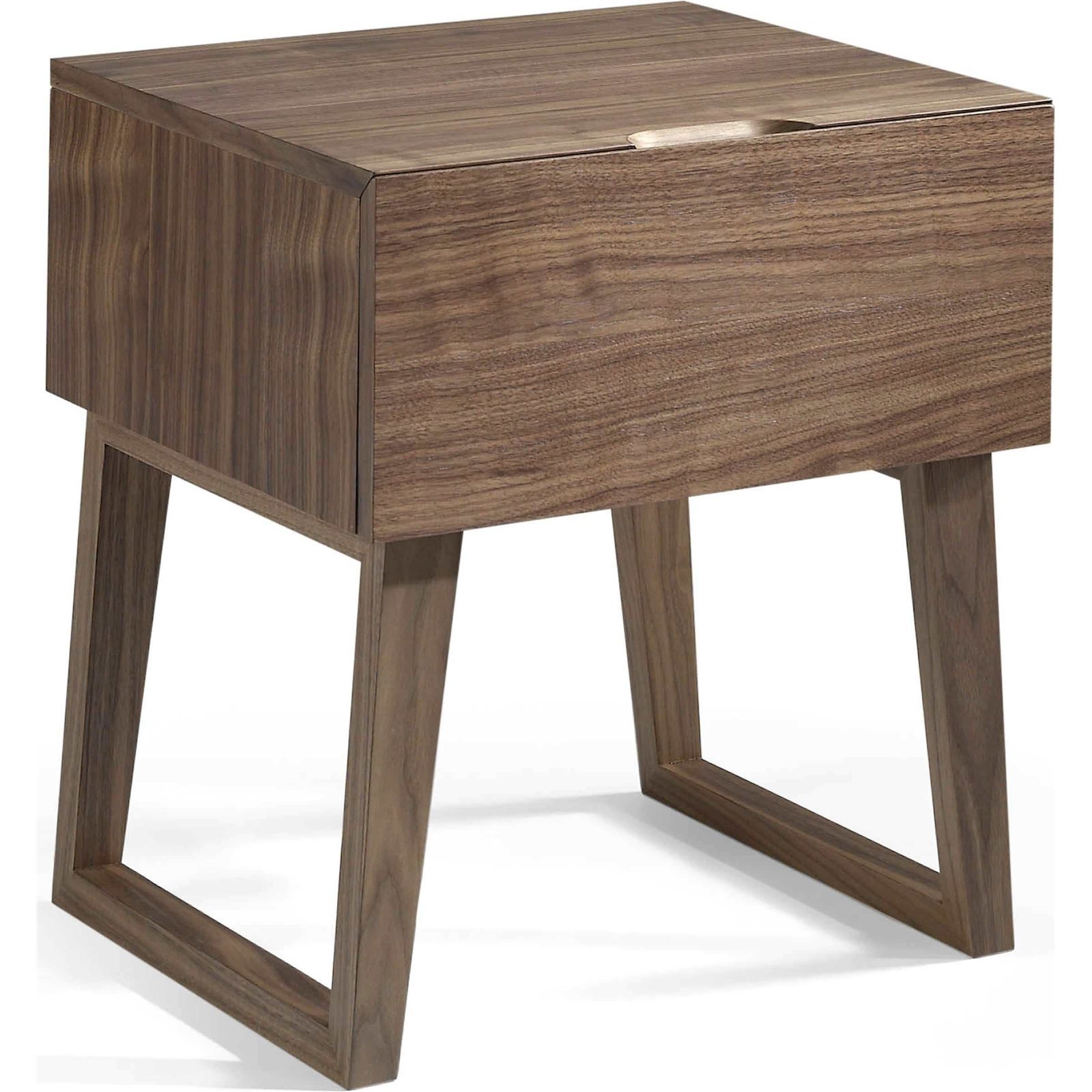 Table De Nuit Bois Avec 1 Tiroir. - Noyer