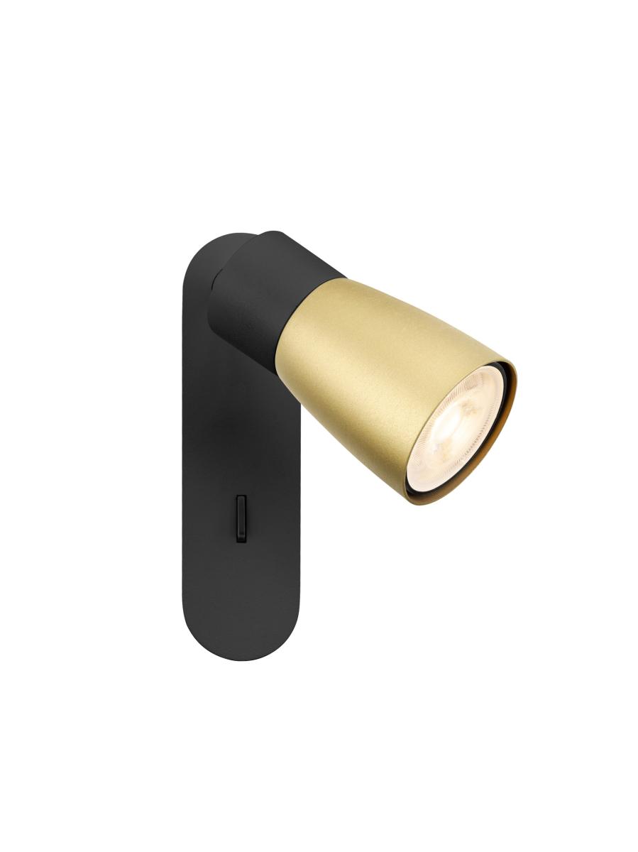 Applique Et Plafonnier Puri 2.0 Dome Interrupteur Carré 6w Gu10 Noir/or - Slv - 1008305