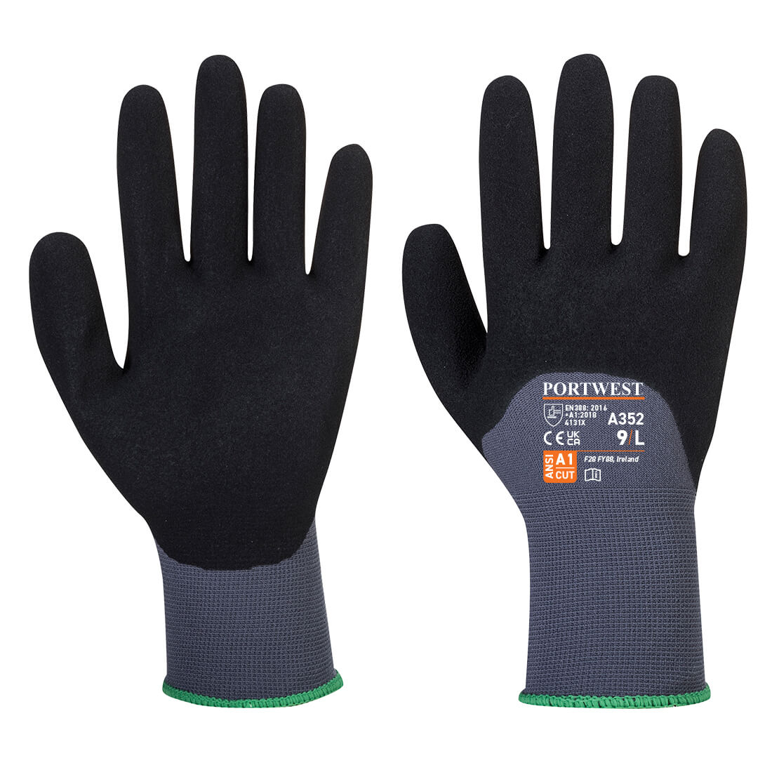 Gant Dermiflex Ultra Couleur: Gris/noir Taille Xxl - Portwest