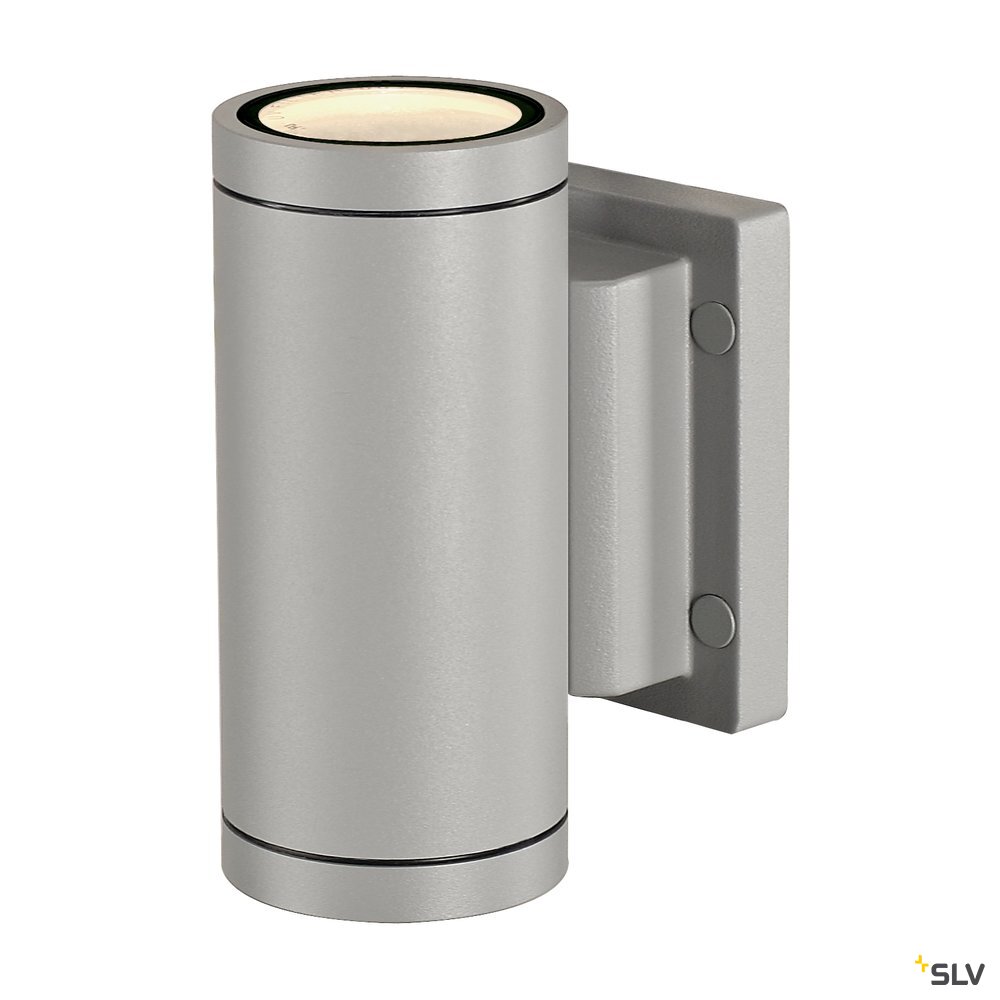 SLV Applique murale Myra, gris argenté, aluminium, largeur 8 cm, up/down