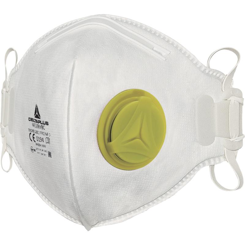 Masque Respiratoire Pliable Jetable Ffp2+valve Veni Delta Plus M1200vpc