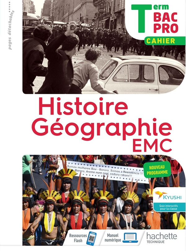 Histoire géographie EMC terminale bac pro: cahier: nouveau programme