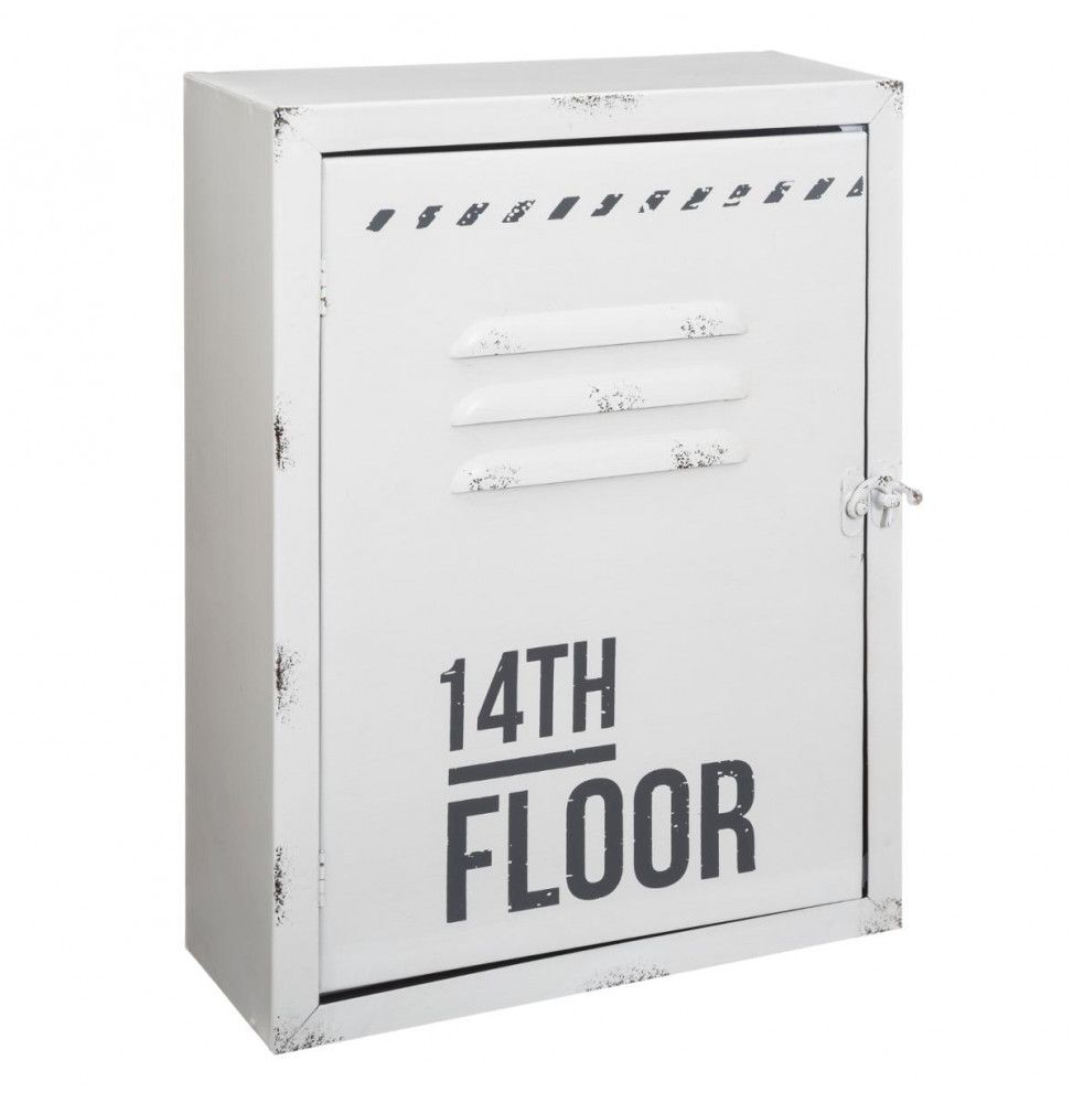 Ac-deco - Boite À Clés - 30 X 23,5 Cm - Fer - Blanc - Livraison Gratuite