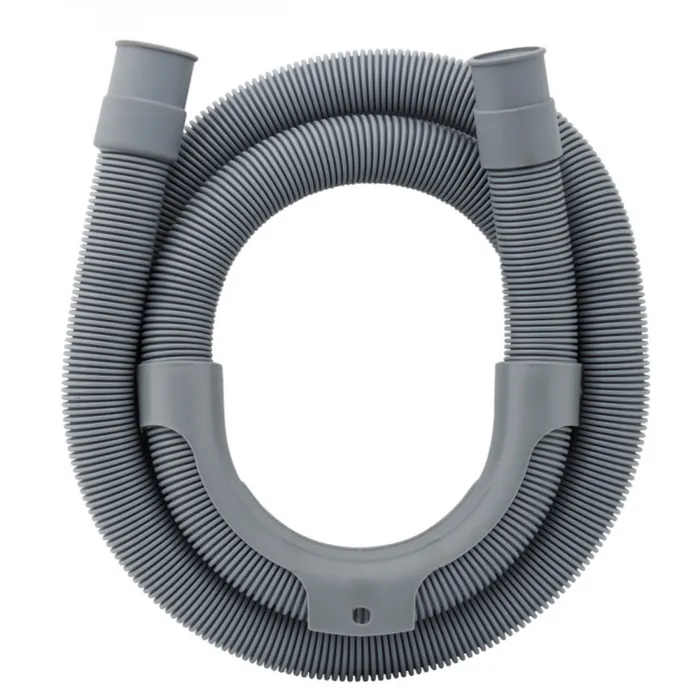 Tuyau de vidange, d'évacuation universel pour machine à laver, lave vaisselle - Gris - 2 m - Linxor