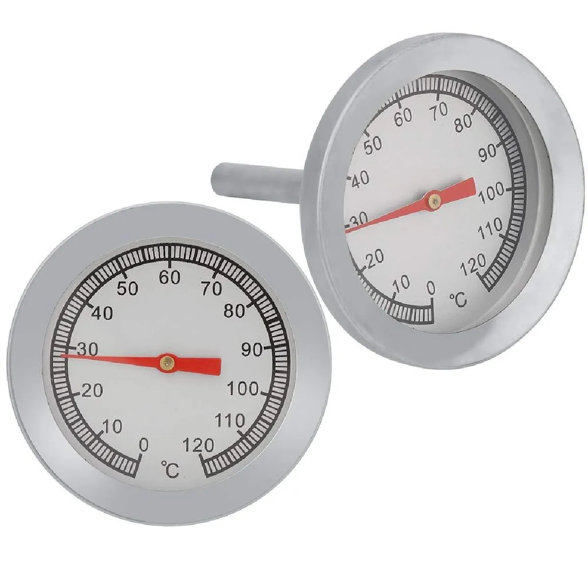 Thermomètre Jauge De Température 120 ℃ Pour Barbecue Four De Cuisson/grill/fumer De La Viande/nourriture