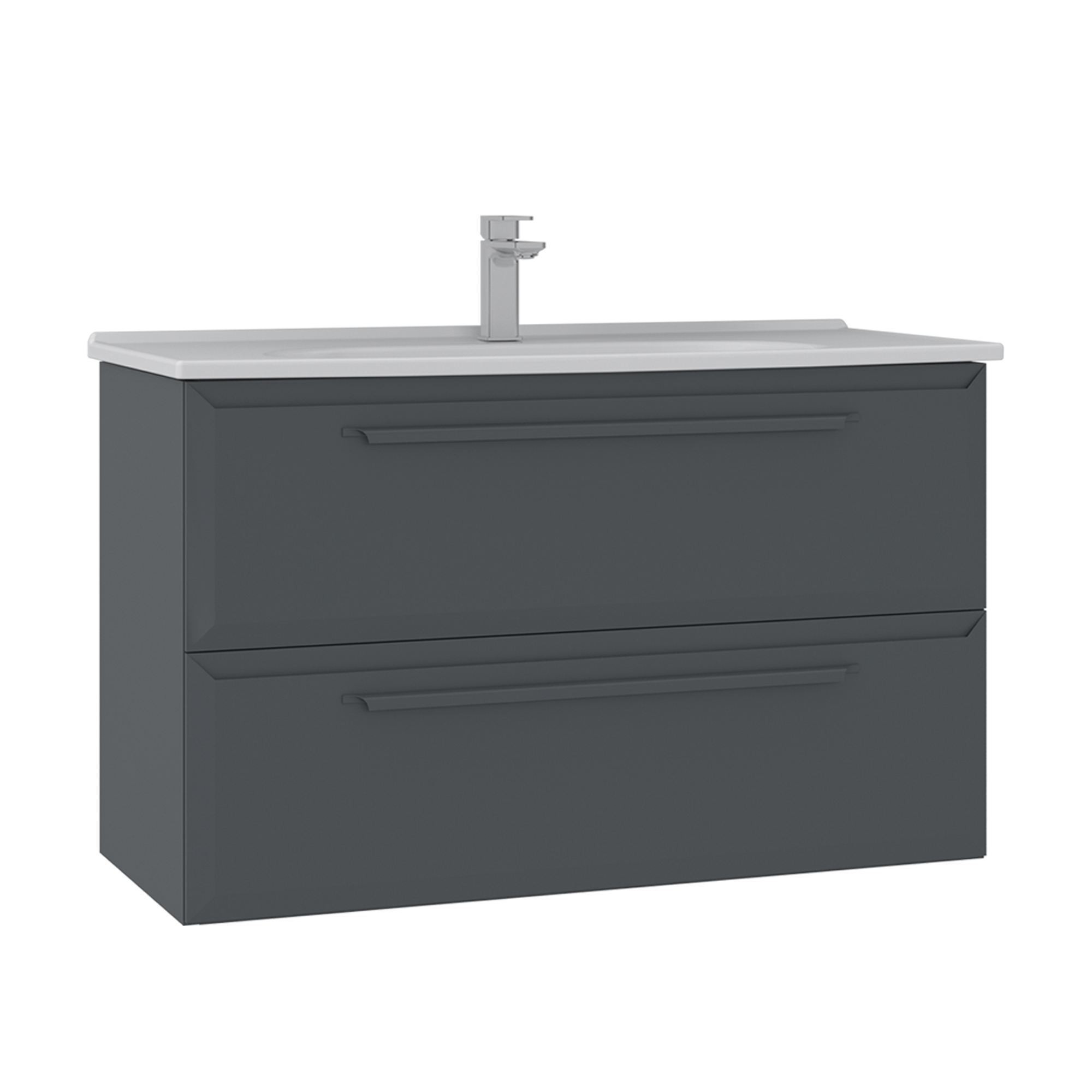 Meuble Vasque "nuvola 100 V2" - 100 X 50 X 62 Cm - Anthracite