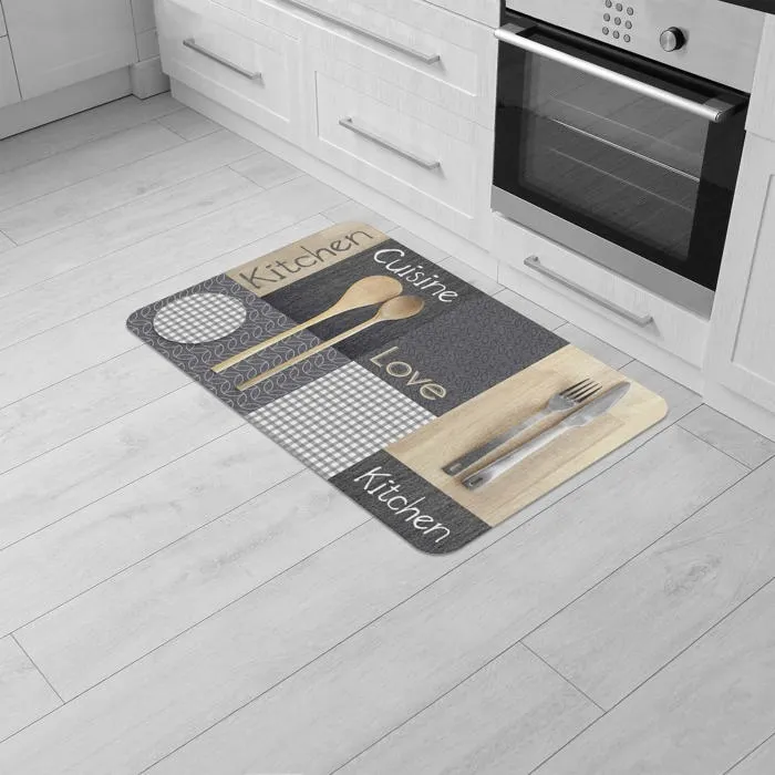 Tapis A Motifs En Patchwork 45 X 75 Cm Cantine