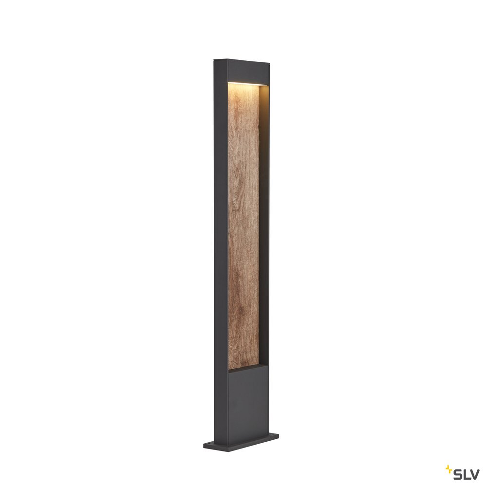 Slv - Bornes Extérieures Led Flatt 100 Borne Extérieure Anthracite/imitation Bois Led 97w 3000/4000k I 1002959